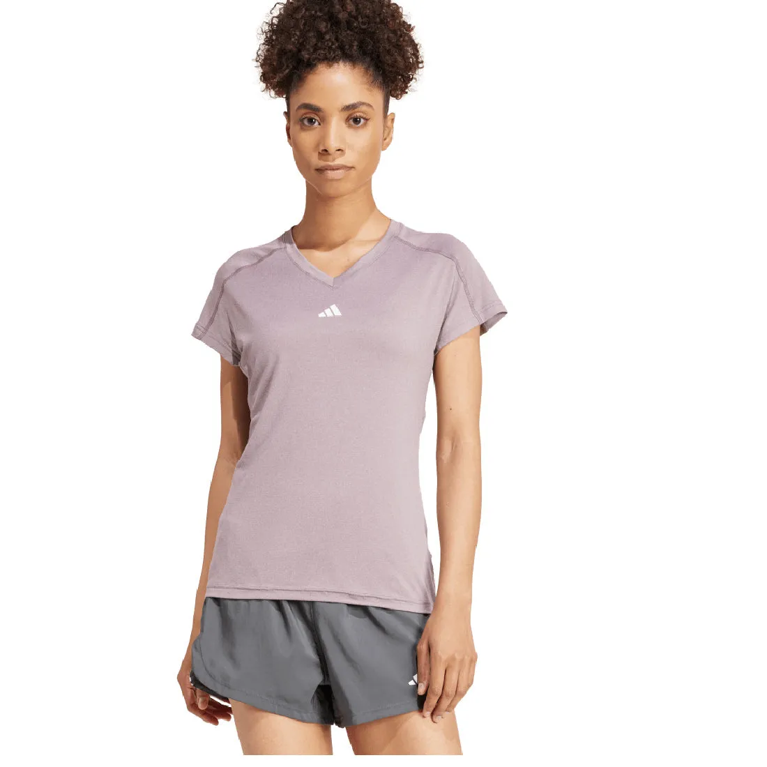 Adidas Aeroready Train Essentials Minimal Branding V-neck Women's Tee