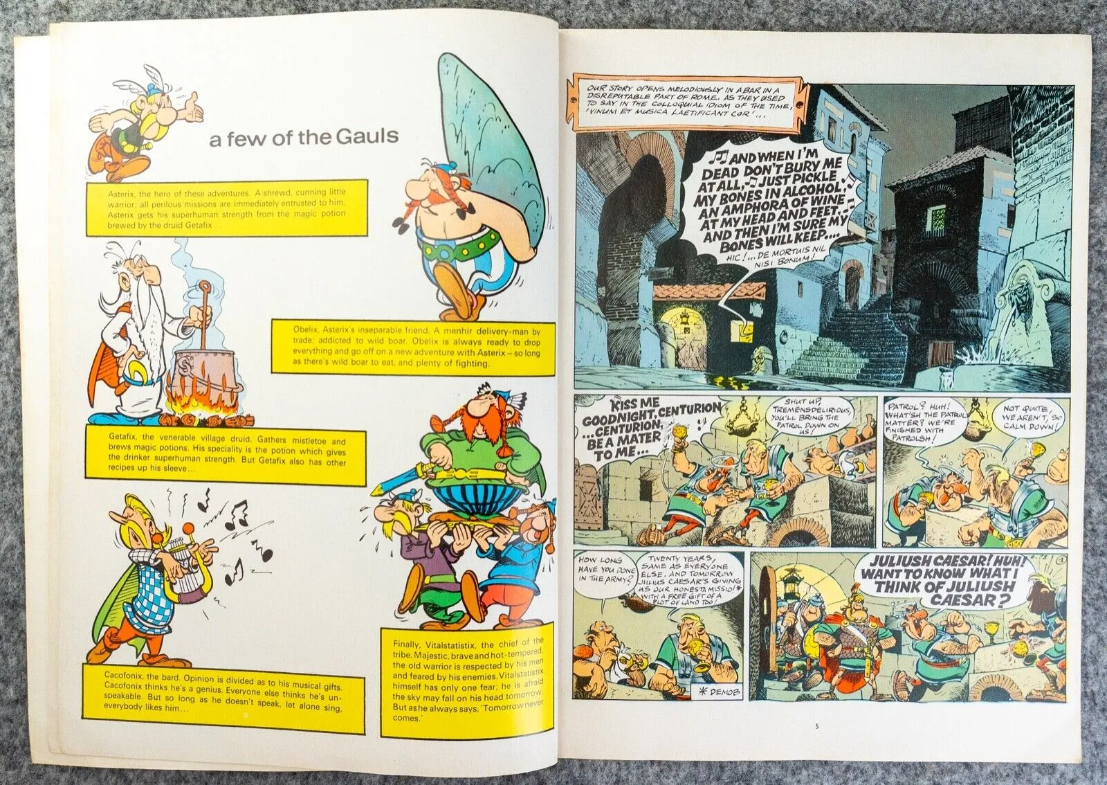 Asterix & Caesar’s Gift - 1970s Hodder/Dargaud UK Edition Paperback Book Uderzo