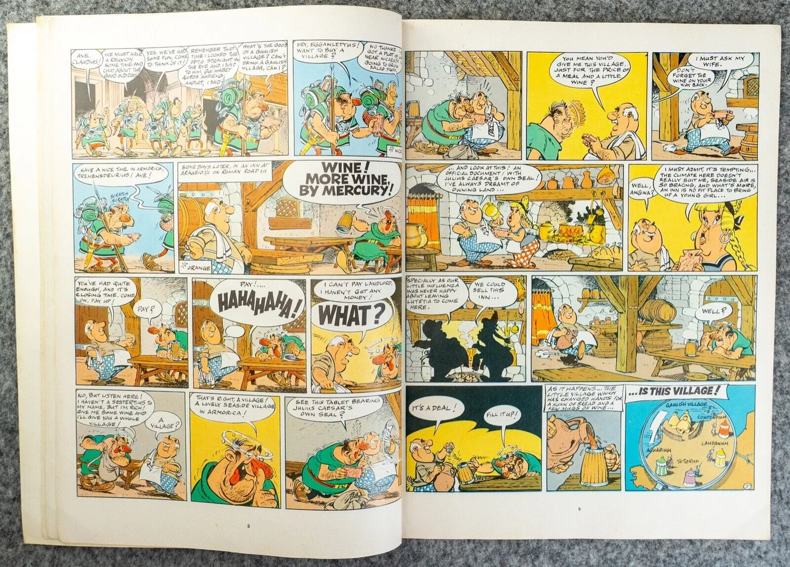 Asterix & Caesar’s Gift - 1970s Hodder/Dargaud UK Edition Paperback Book Uderzo