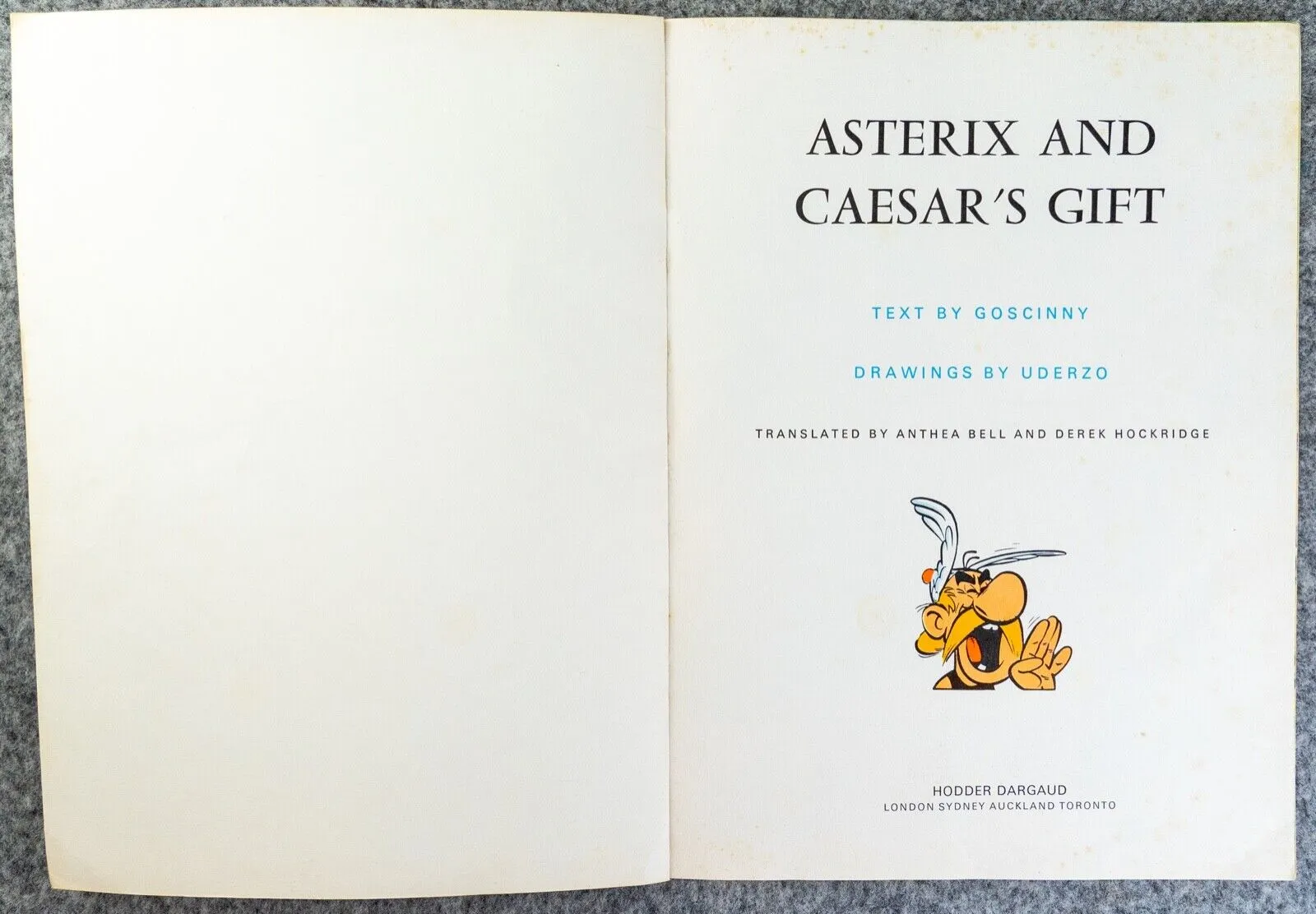 Asterix & Caesar’s Gift - 1970s Hodder/Dargaud UK Edition Paperback Book Uderzo