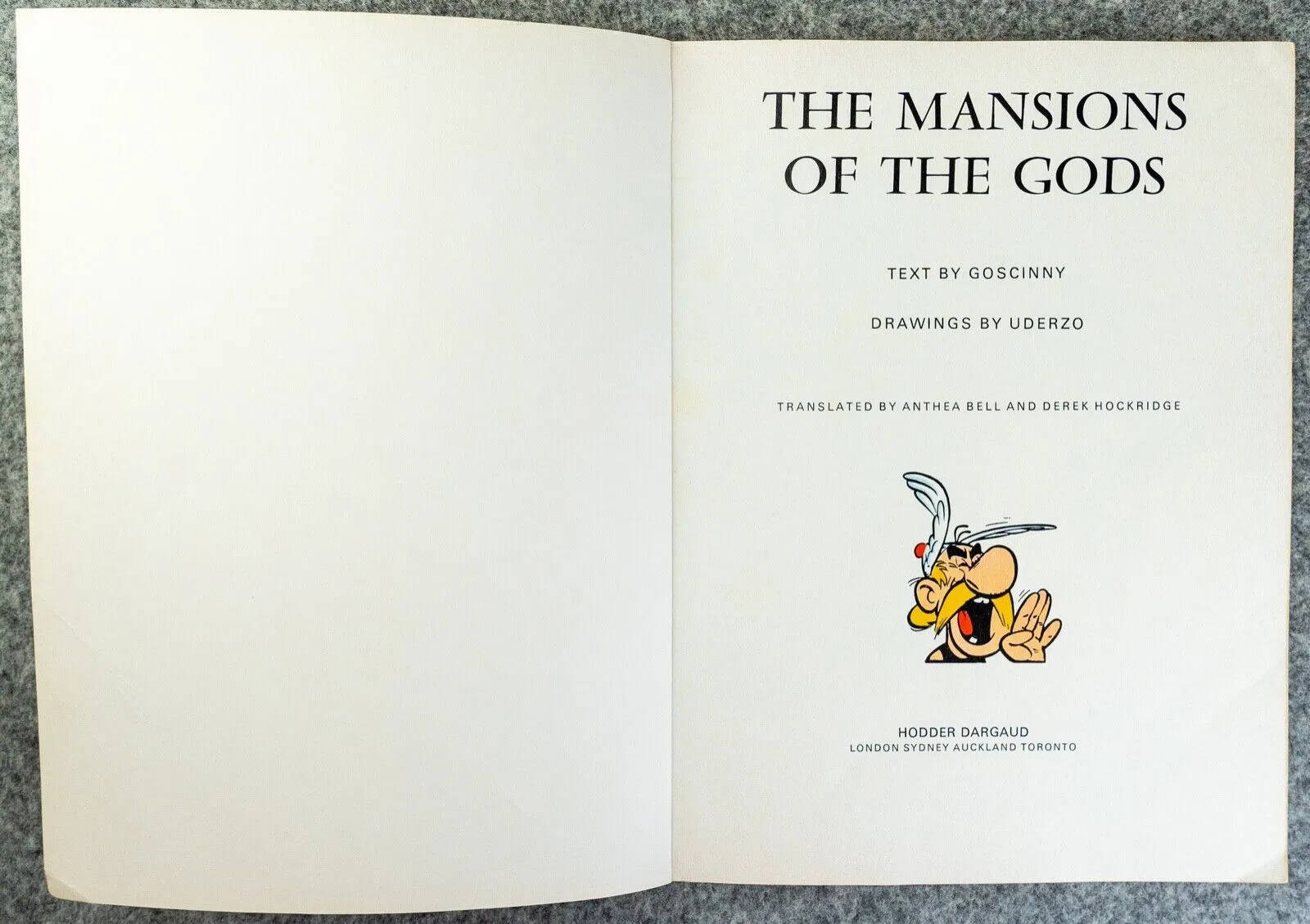 Asterix & the Mansions of the Gods - 1970s Hodder/Dargaud UK Edition Paperback Book Uderzo