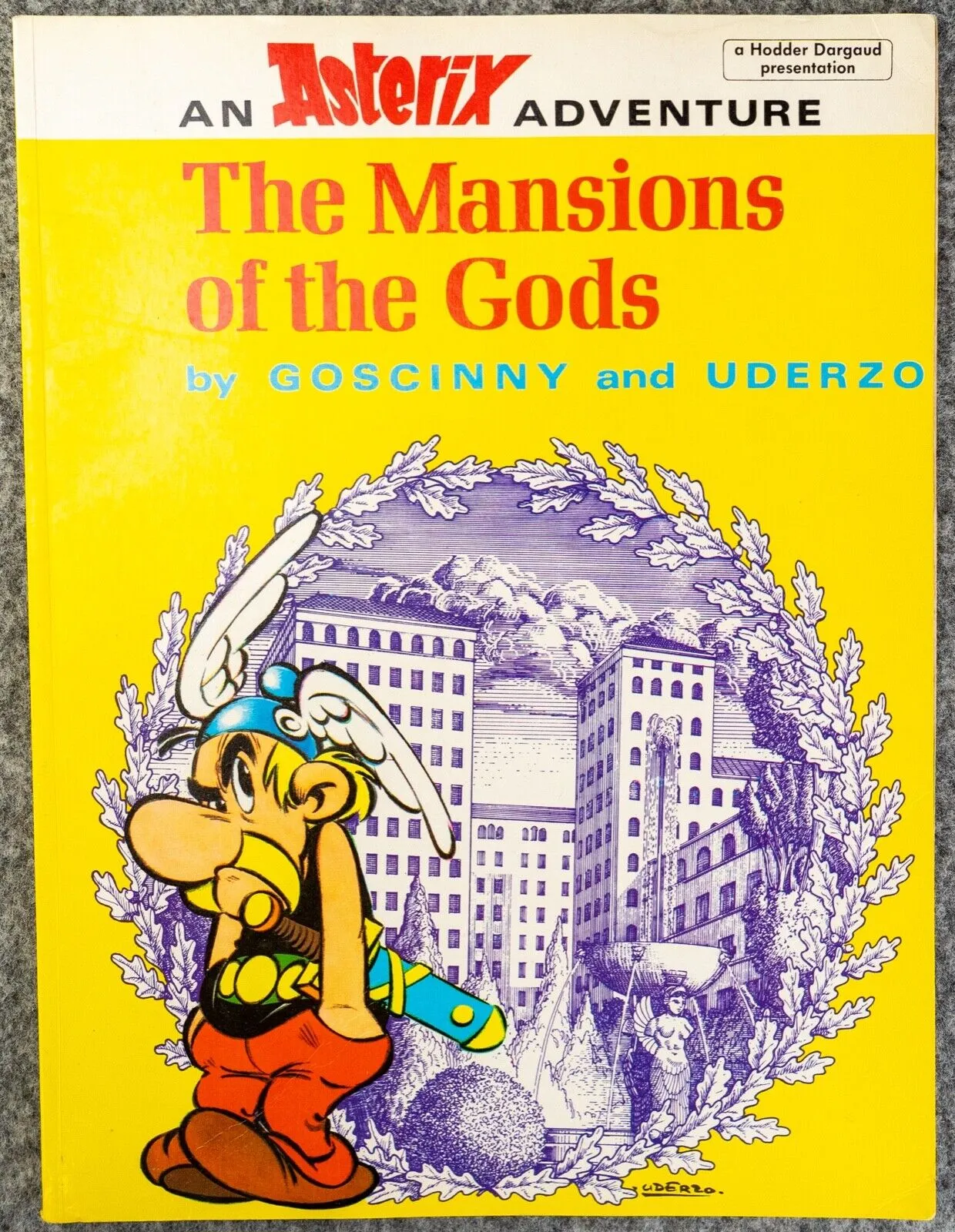 Asterix & the Mansions of the Gods - 1970s Hodder/Dargaud UK Edition Paperback Book Uderzo