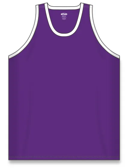 Athletic Knit (AK) B1325M-220 Mens Purple/White League Basketball Jersey