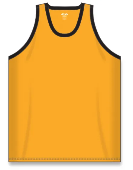 Athletic Knit (AK) B1325Y-213 Youth Gold/Black League Basketball Jersey