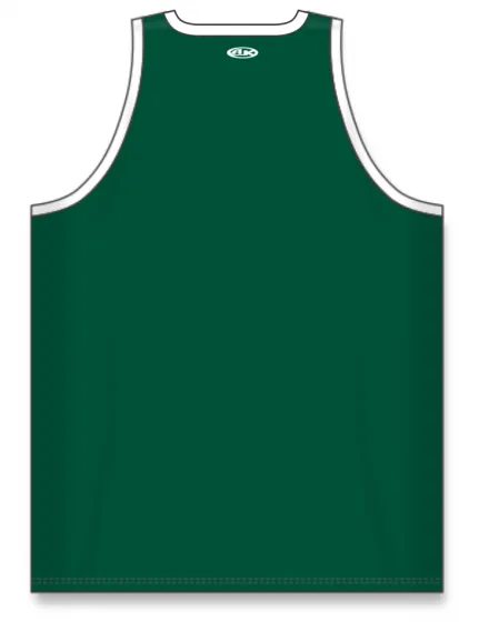 Athletic Knit (AK) B1325Y-260 Youth Dark Green/White League Basketball Jersey