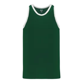 Athletic Knit (AK) B1325Y-260 Youth Dark Green/White League Basketball Jersey