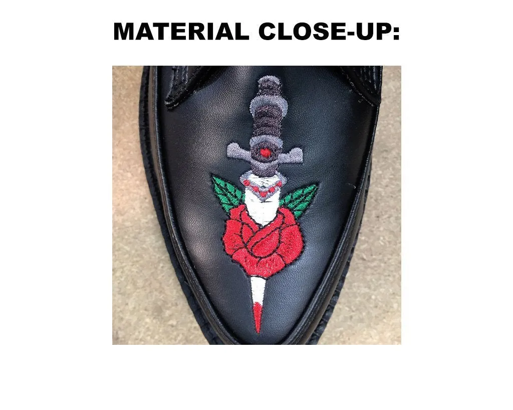 Black TUKskin™ Rose & Dagger Pointed Creeper