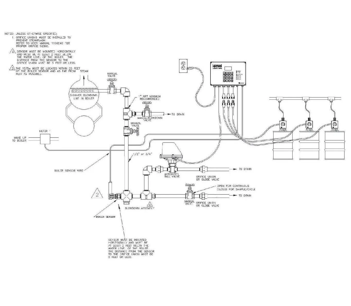 Boiler blowdown, water TDS controller Lakewood Instruments model 1575e. Select add on options from dropdown list