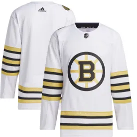 Boston Bruins Adidas Primegreen White 100th Anniversary Blank Jersey ***