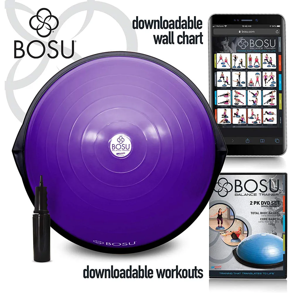 Bosu 72-10850 The Original Balance Trainer 65 cm Diameter, Black Purple (Used)