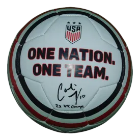 Carli Lloyd Autographed USA White Soccer Ball Inscribed 2X WC Champs JSA