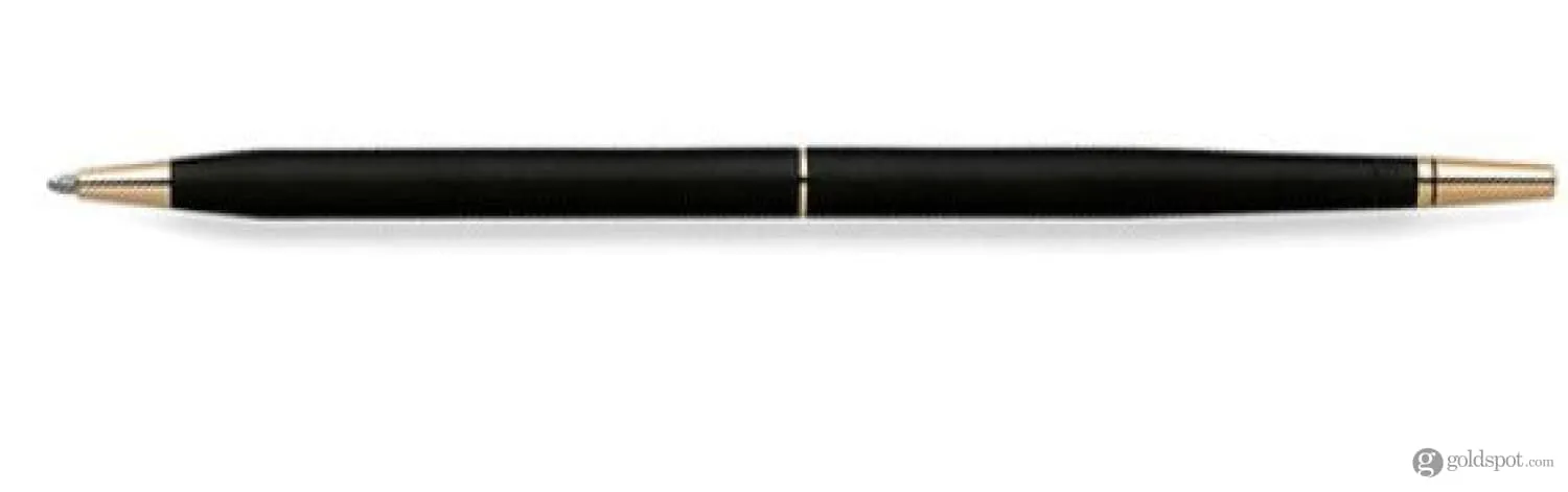 Cross Accessory Ballpoint Pen Replacement for Desk Set in Black with Gold Trim