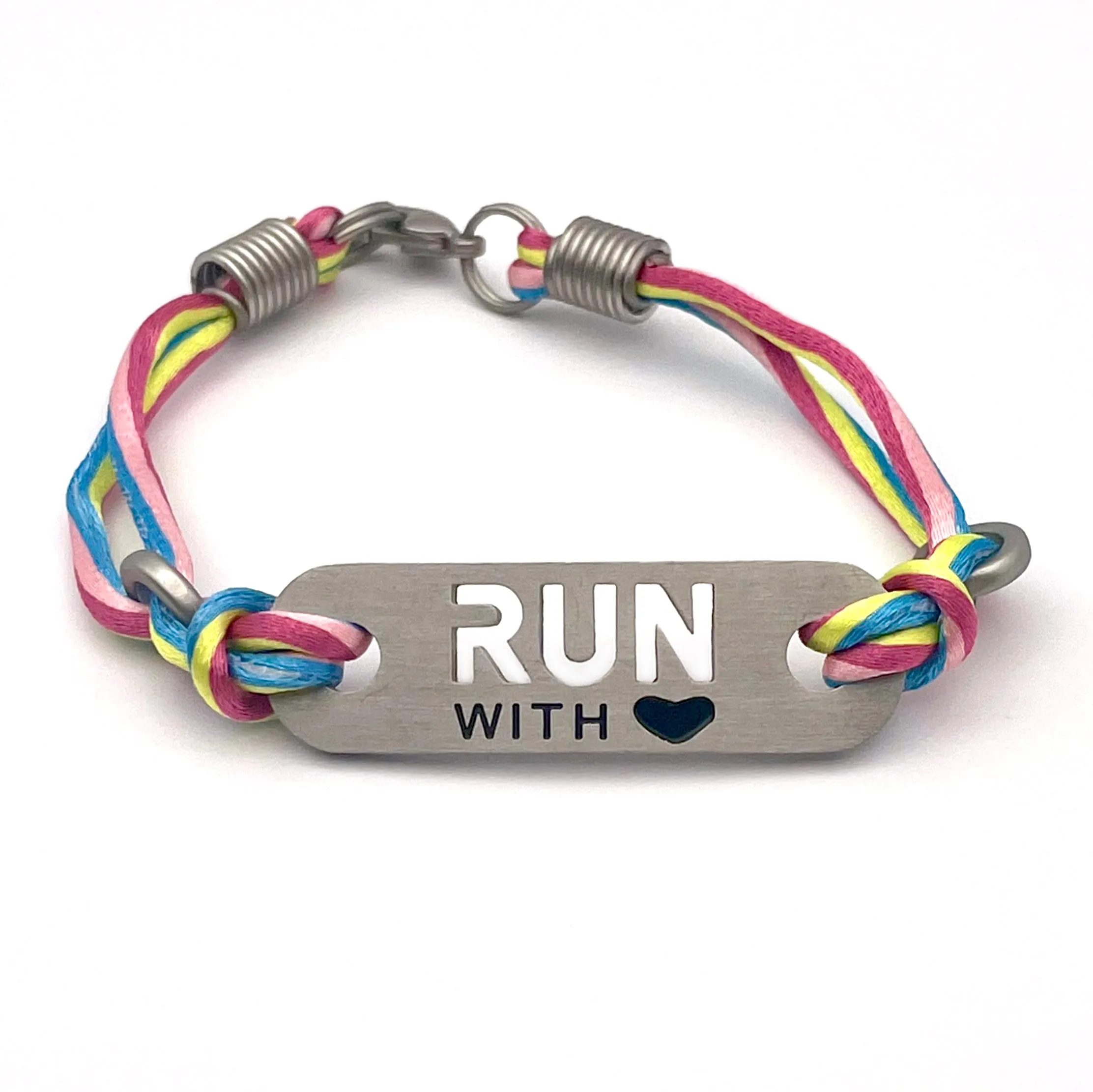 Cross Country and RUN with Heart - Running Bracelet - Multicolored Stripe