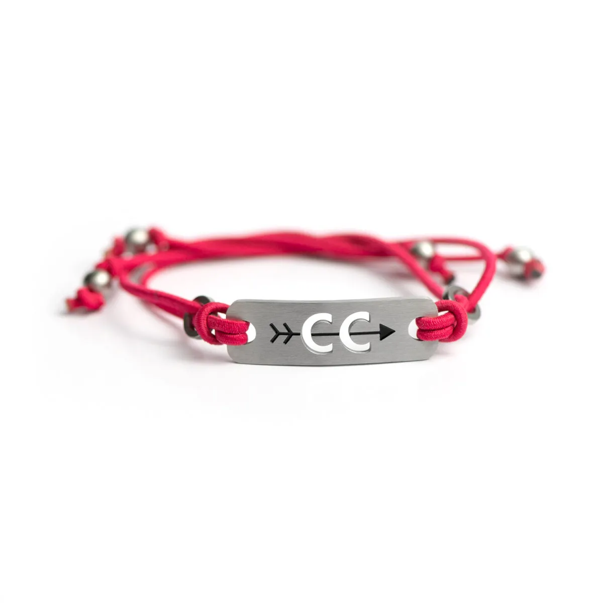 Cross Country Running Bracelet - Adjustable Black or Pink Stretch