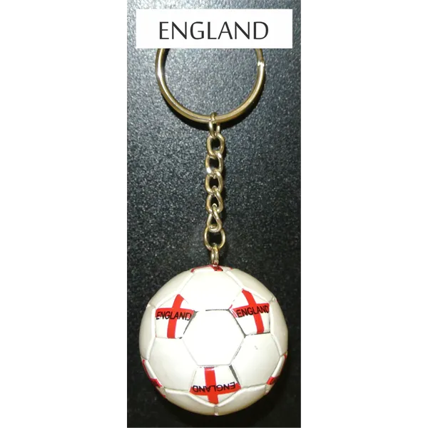 England Soccer Ball Metal Key Chain