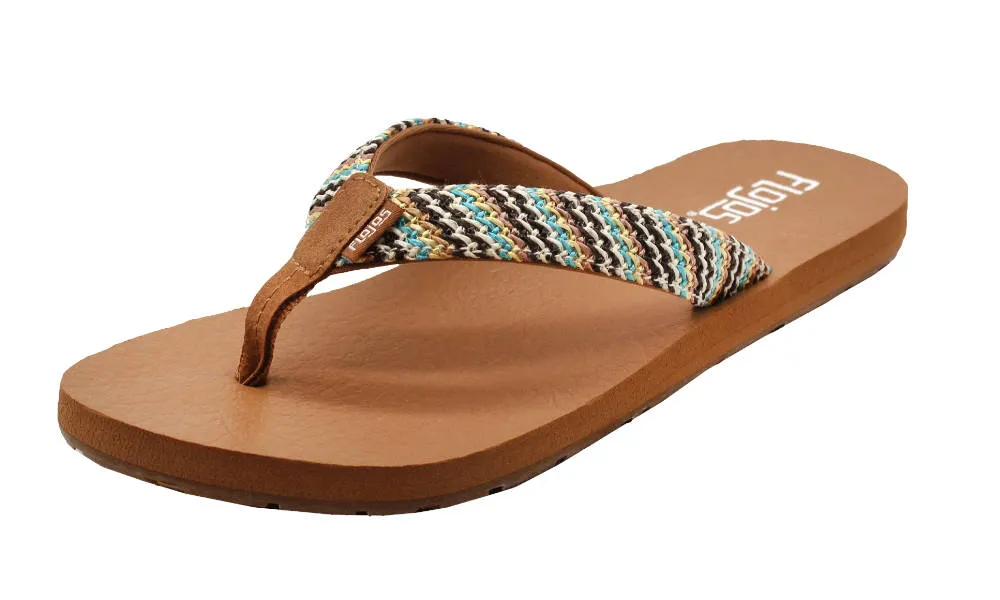 Flojos Womens Juno Weave Tan Multi