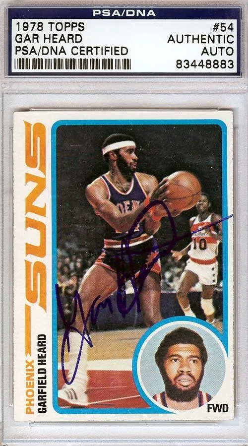 Garfield "Gar" Heard Autographed 1978 Topps Card #54 Phoenix Suns PSA/DNA #83448883