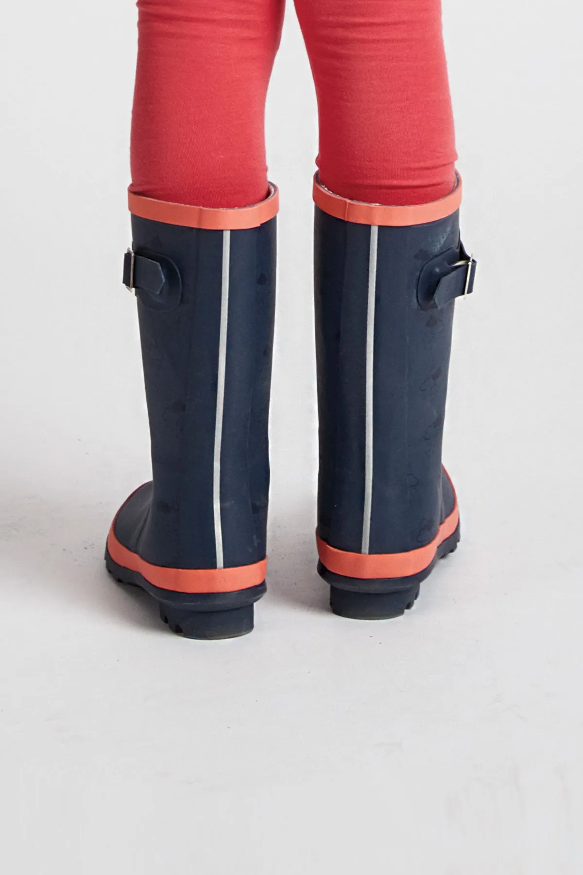 GRASS & AIR - Wellies - Navy and Coral