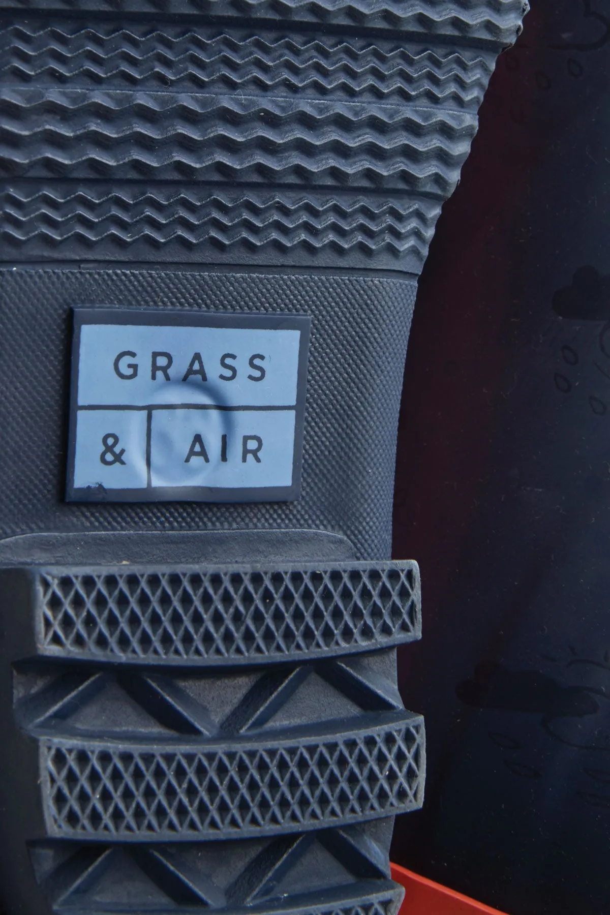 GRASS & AIR - Wellies - Navy and Coral