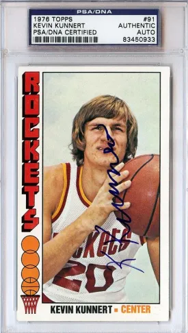 Kevin Kunnert Autographed 1976 Topps Card #91 Houston Rockets PSA/DNA #83450933