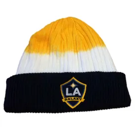 LA Galaxy MLS Adidas Blue, White, & Yellow Striped WOMENS Beanie Hat Cap