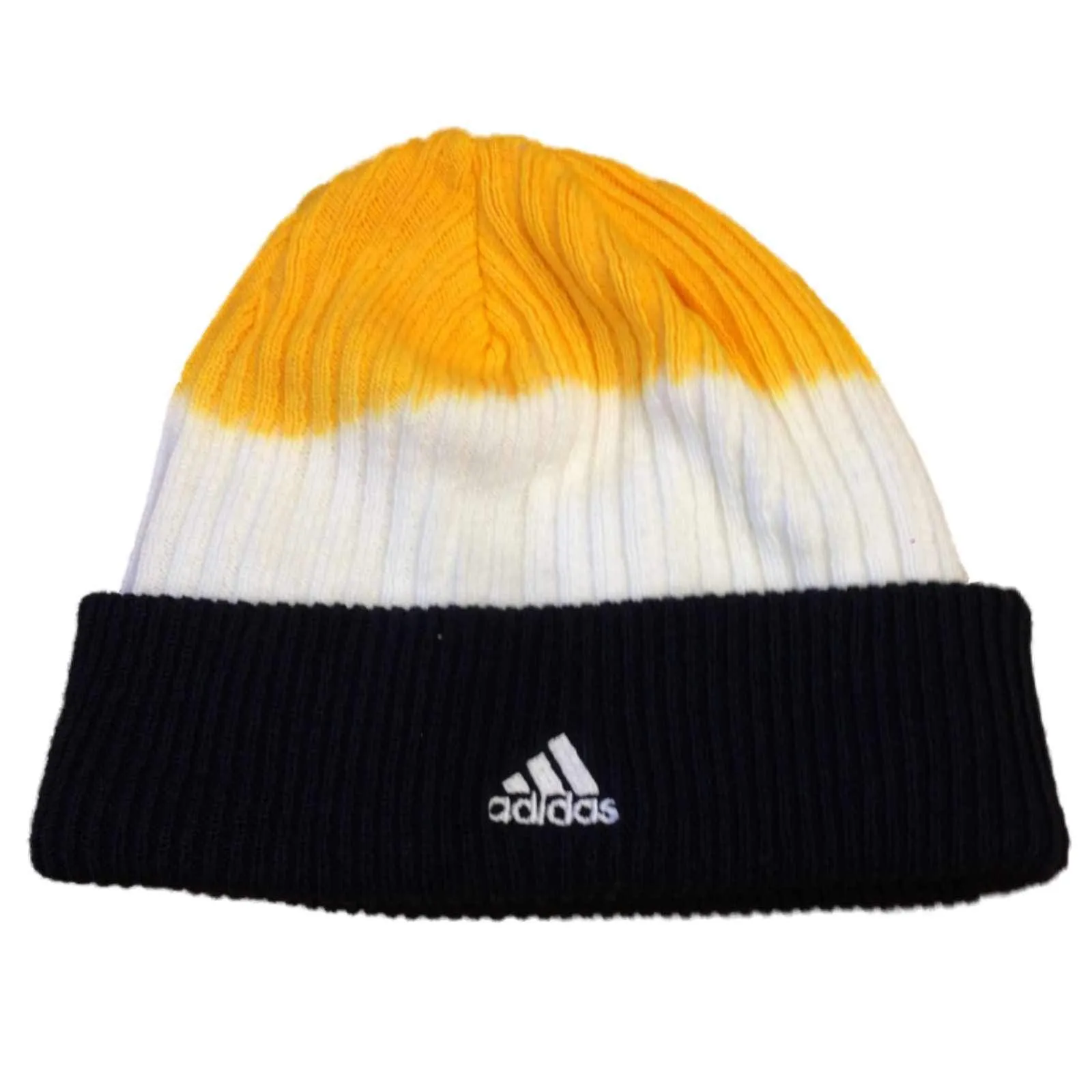 LA Galaxy MLS Adidas Blue, White, & Yellow Striped WOMENS Beanie Hat Cap