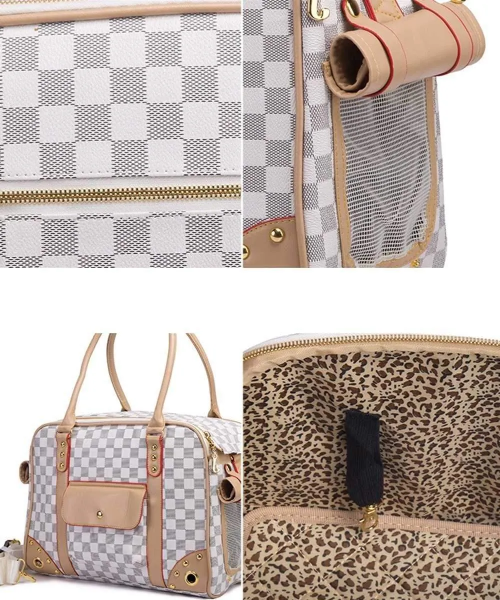 Luxe Checker Dog Carrier