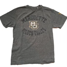 Marquette Golden Eagles Adidas Tri Blend Streaky Gray Arch Logo Shirt