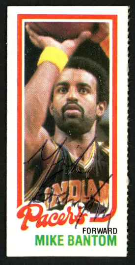 Mike Bantom Autographed 1980-81 Topps Card #115 Indiana Pacers SKU #150248