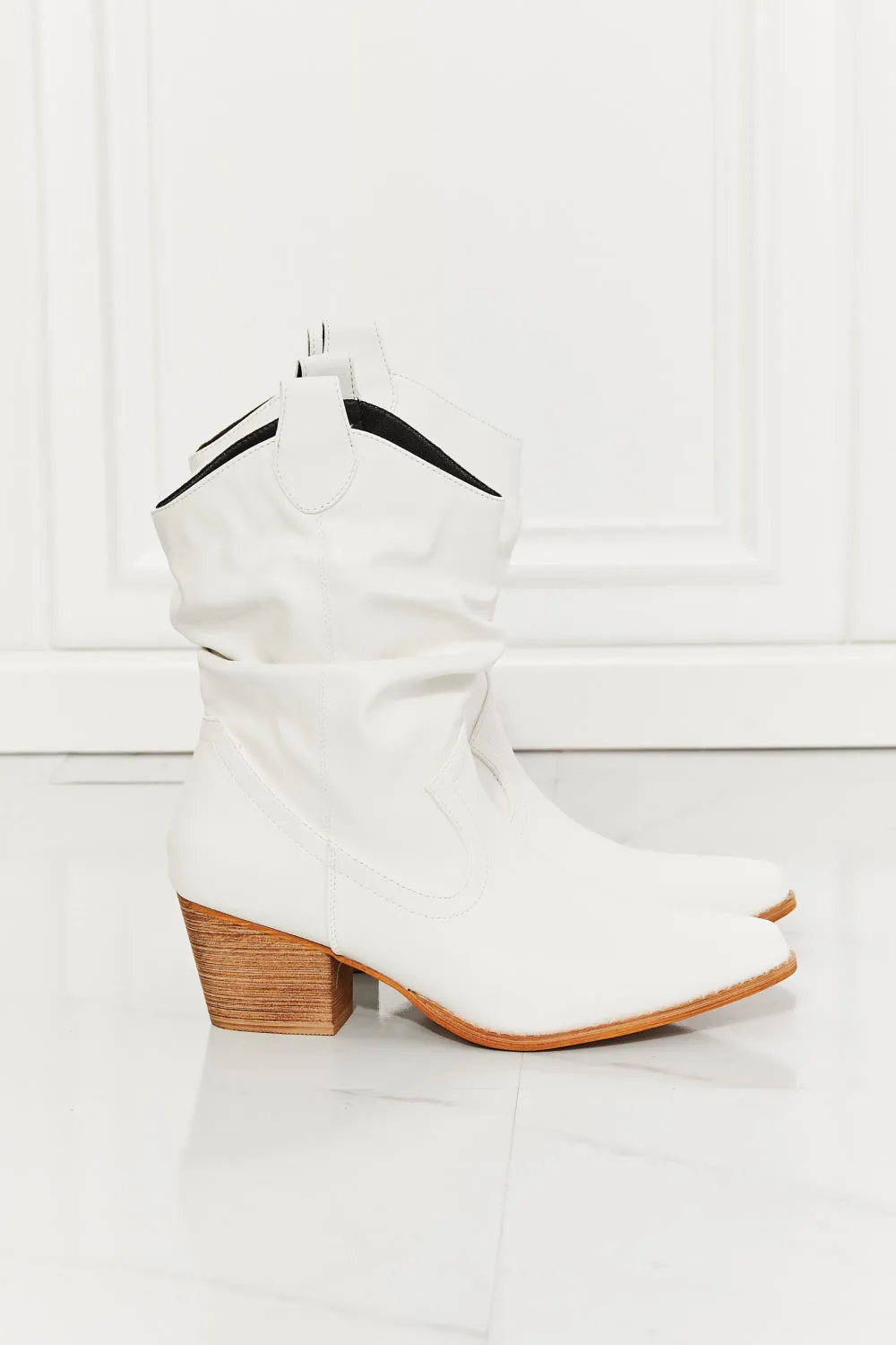 MMShoes Better in Texas Scrunch White Cowgirl Boots - Ships from The Us