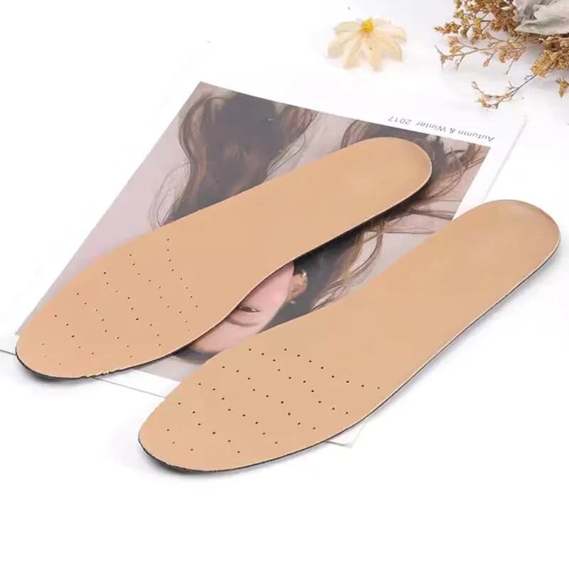 Naturally Tanned Sheepskin Insoles with Perforated Design