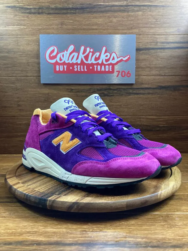 New Balance 990v2 MiUSA Teddy Santis Purple Yellow