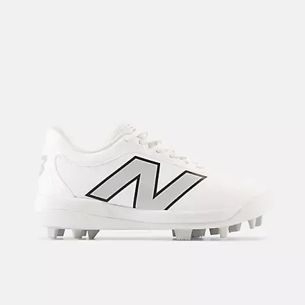 New Balance J4040v7 Rubber Molded Youth Cleat - White