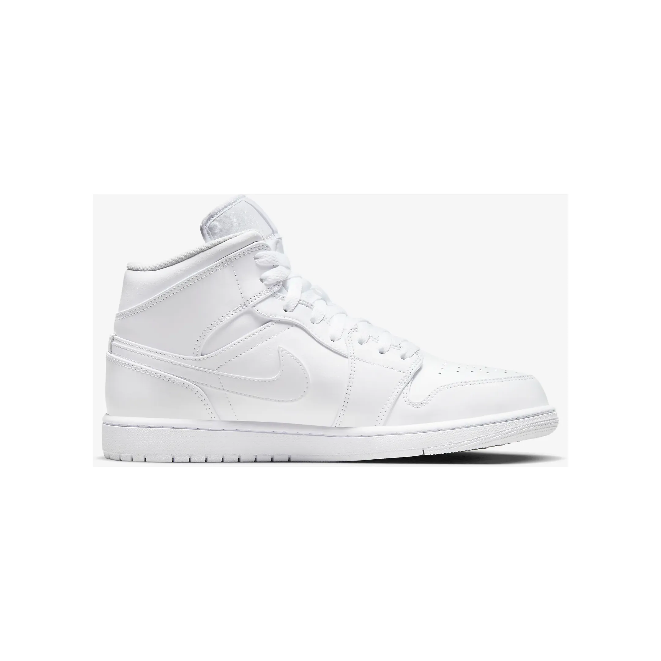 Nike Men's Air Jordan 1 Mid Shoes - All White