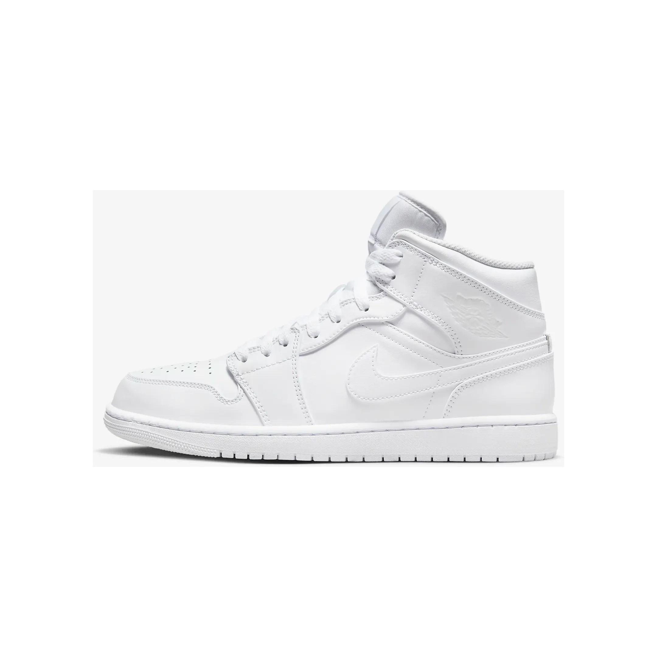 Nike Men's Air Jordan 1 Mid Shoes - All White