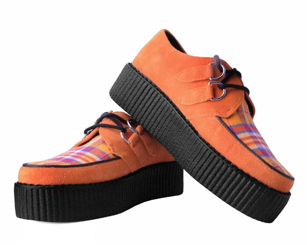 Orange Suede & Plaid D-Ring Mondo Creeper