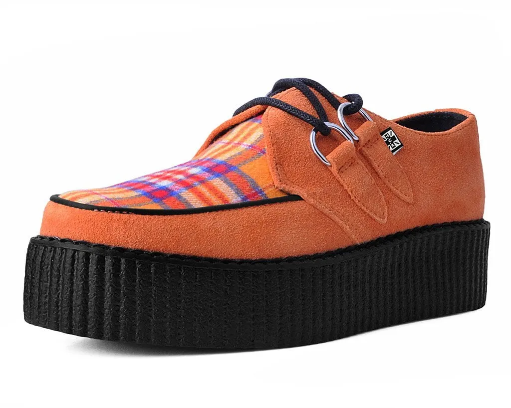 Orange Suede & Plaid D-Ring Mondo Creeper