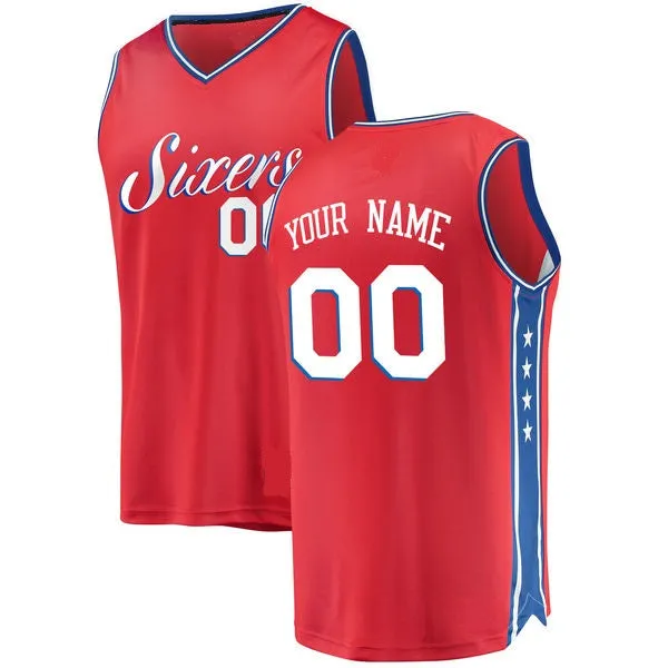 Philadelphia 76ers Customizable Pro Style Basketball Jersey