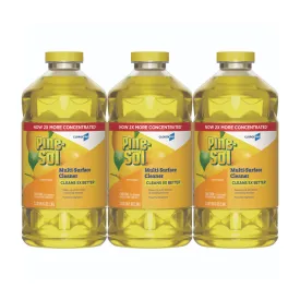 Pine-Sol® Lemon Fresh Concentrated Multi-Surface Cleaner (80 oz Bottles) - Case of 3