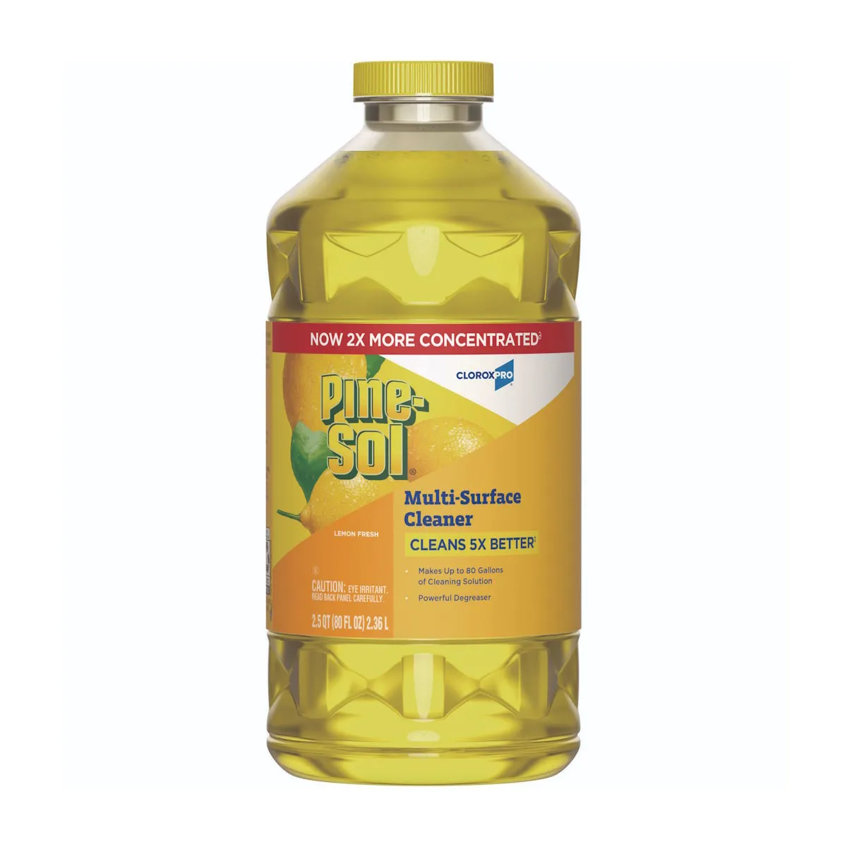 Pine-Sol® Lemon Fresh Concentrated Multi-Surface Cleaner (80 oz Bottles) - Case of 3