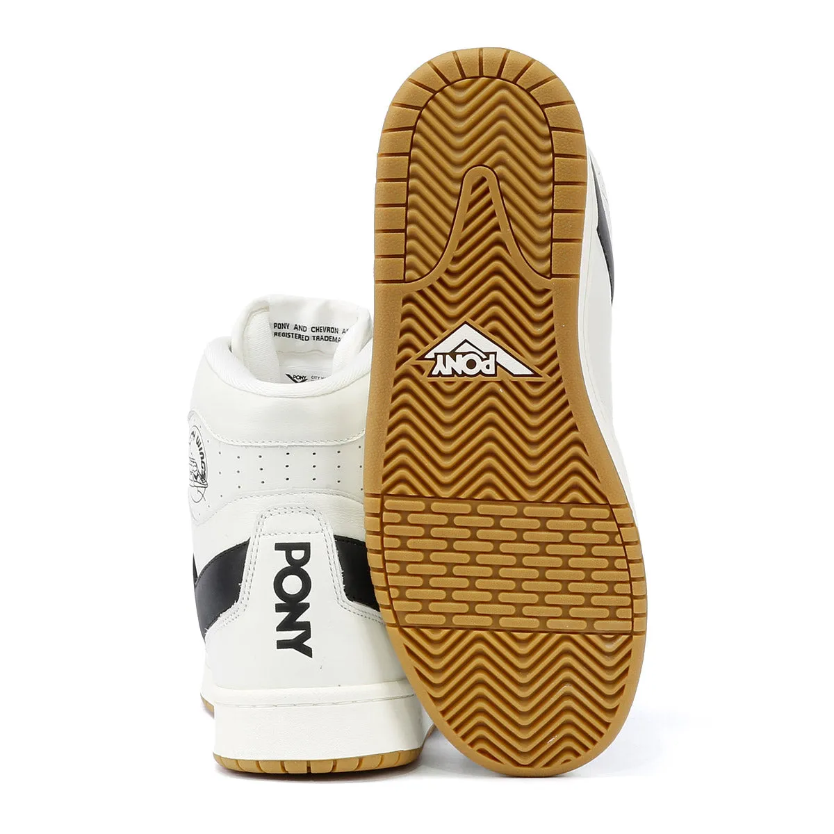 Pony City Wings Hi White/Black Trainers