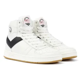 Pony City Wings Hi White/Black Trainers