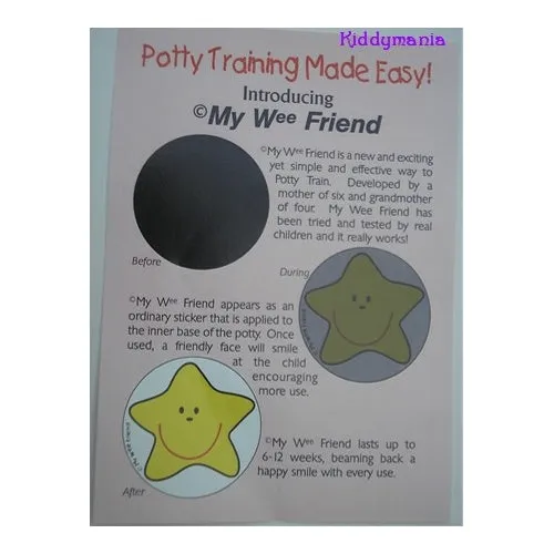 Potty Training Stickers - My Wee Friend Star