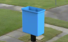 Rectangular 25L Pole Bin