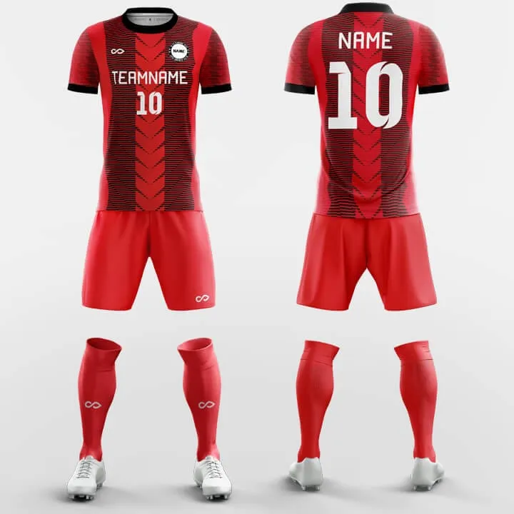 Red Sea-Custom Soccer Jerseys Kit Sublimated Design