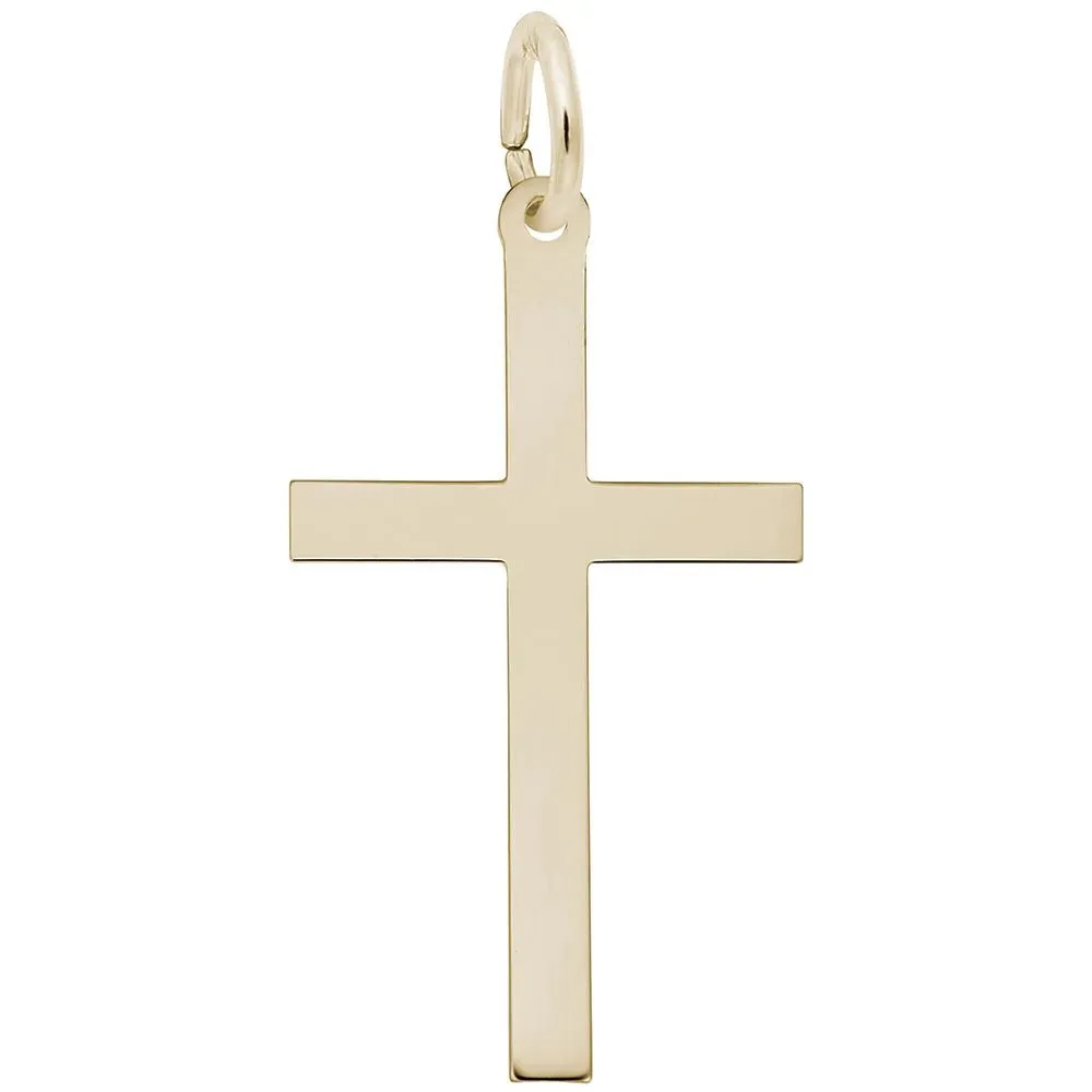 Rembrandt Charms - Large Plain Cross Charm - 4905