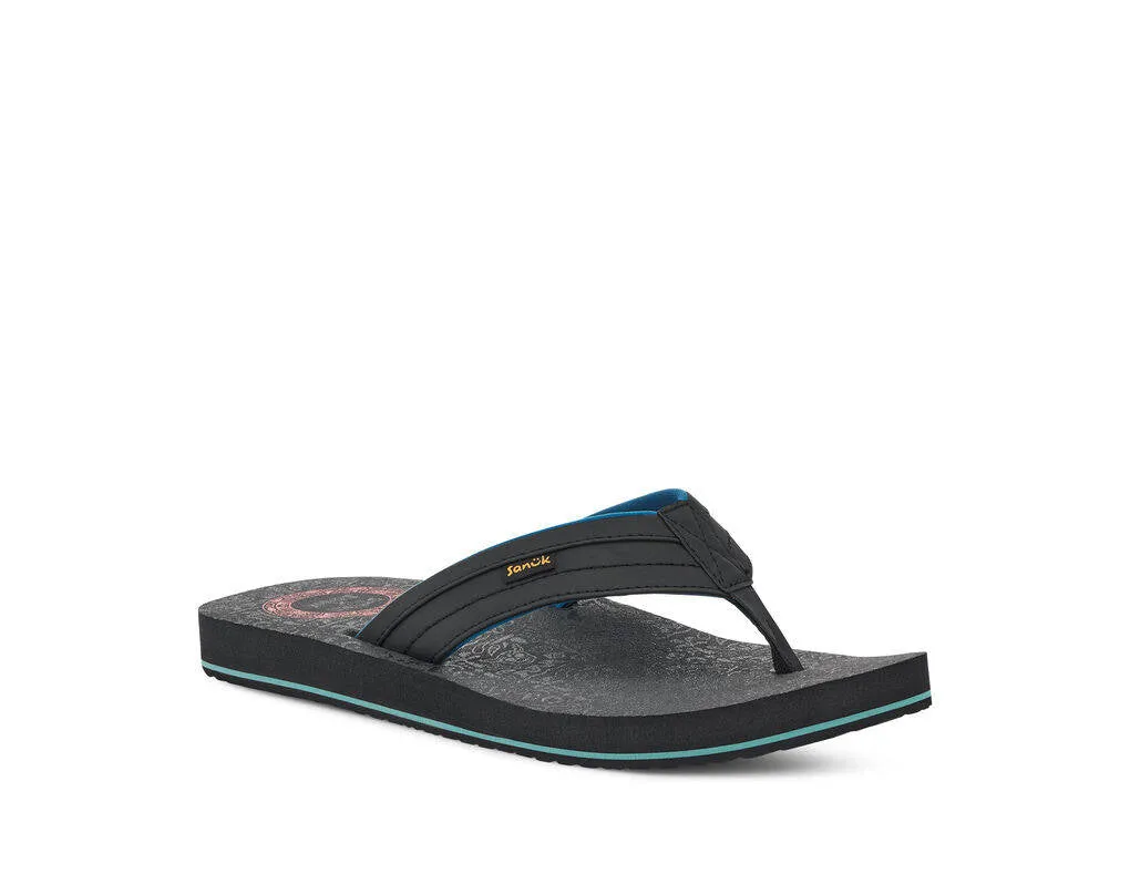 Sanuk Mens Ziggy ST X Stone Pirate Black