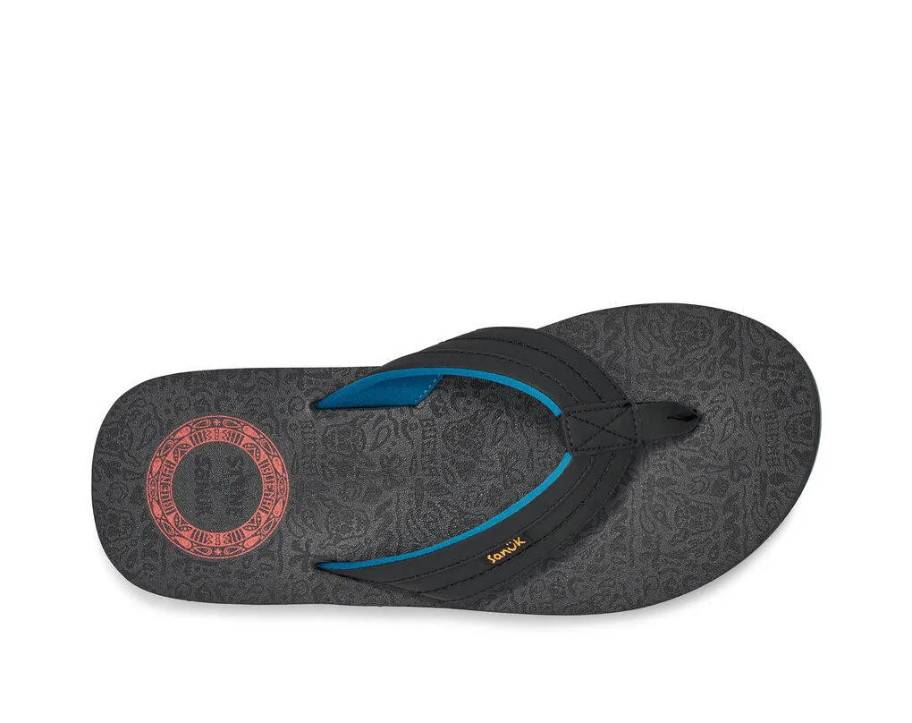 Sanuk Mens Ziggy ST X Stone Pirate Black