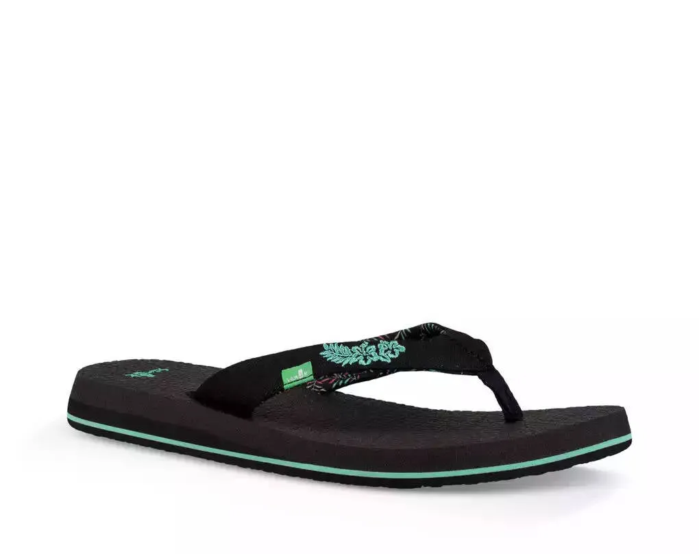 Sanuk Womens Yoga Paradise 2 Black Paradise Palms