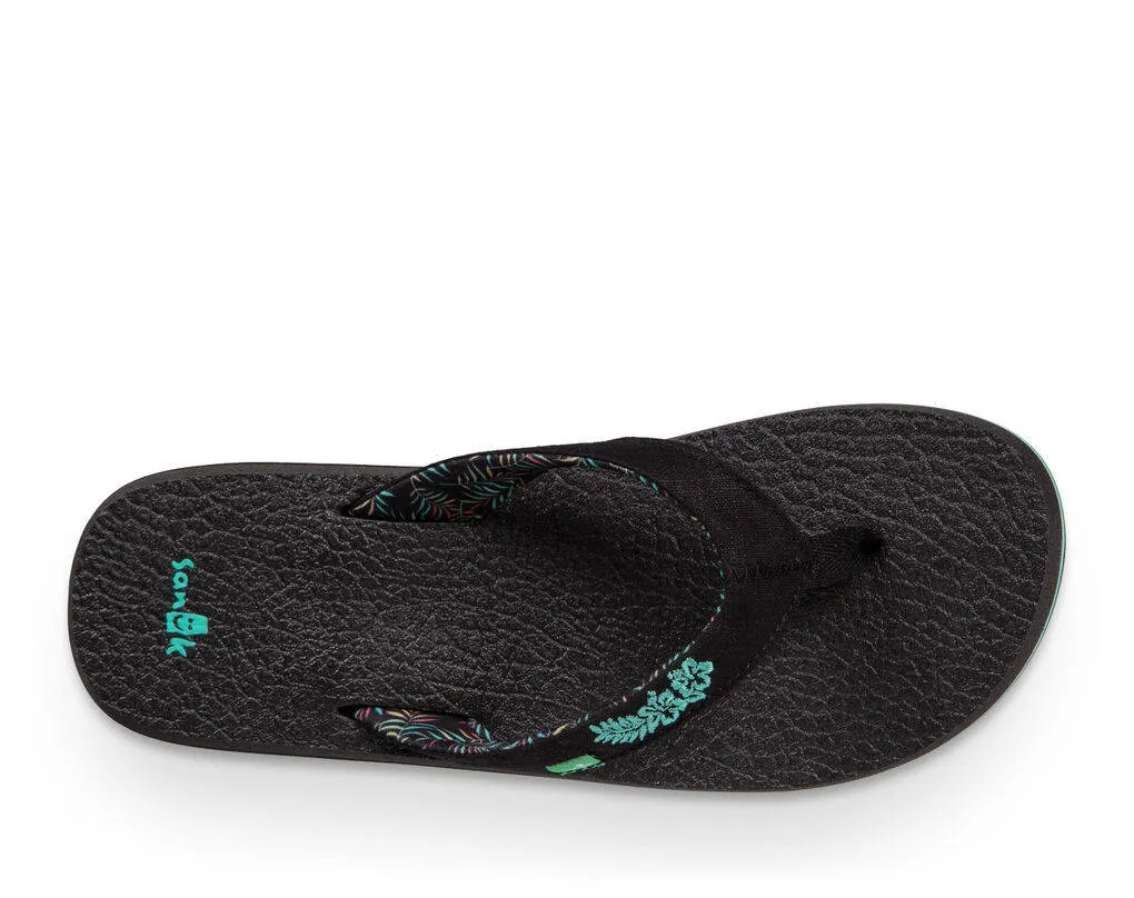 Sanuk Womens Yoga Paradise 2 Black Paradise Palms